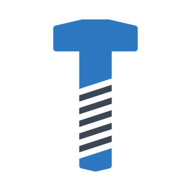 cıvata vektör renk simgesi