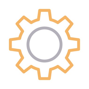 dişli vektör renk çizgisi simgesi