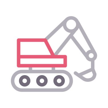 makine vektör renk çizgisi simgesi