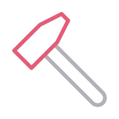 Çekiç vektör renk çizgisi simgesi