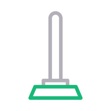 süpürge vektör renk çizgisi simgesi