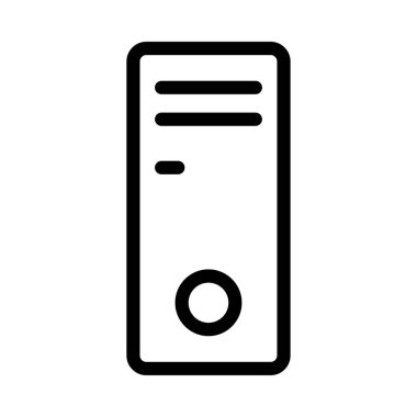 bilgisayar vektörü ince çizgi simgesi