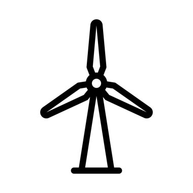 Türbin vektörü ince çizgi simgesi