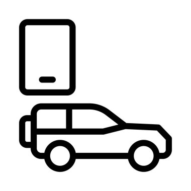 cip vektörü ince çizgi simgesi