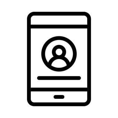 mobil vektör ince çizgi simgesi