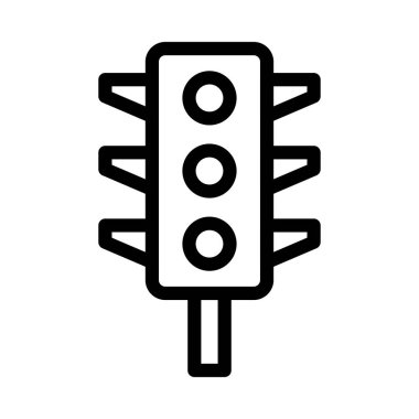 ışık vektörü ince çizgi simgesi