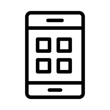 uygulamalar vektör ince çizgi simgesi