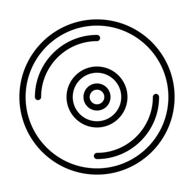 DVD vektörü ince çizgi simgesi