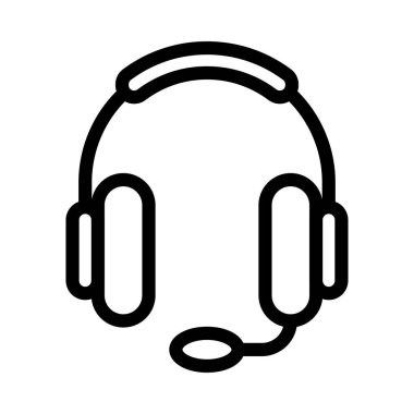 mic vektör ince çizgi simgesi