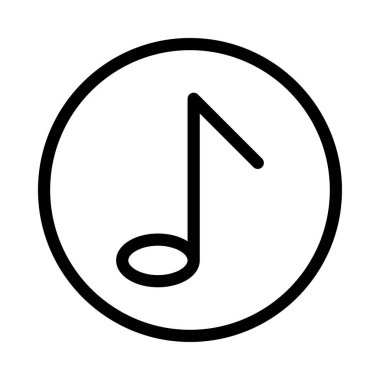 Melodi vektörü ince çizgi simgesi