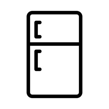 Buzdolabı vektörü ince çizgi simgesi