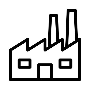 sanayi vektörü ince çizgi simgesi