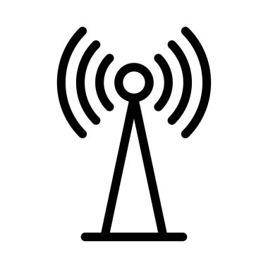 anten vektörü ince çizgi simgesi