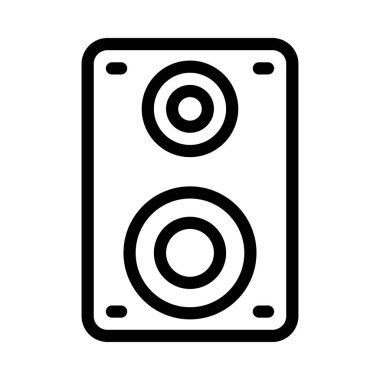 woofer vektör ince çizgi simgesi