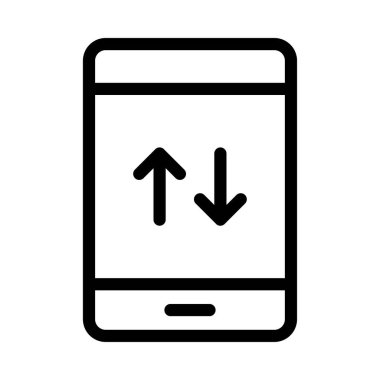 mobil vektör ince çizgi simgesi