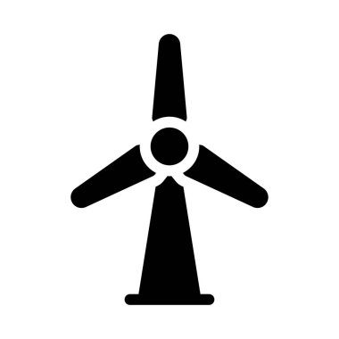 Türbin vektör sembolü düz simge