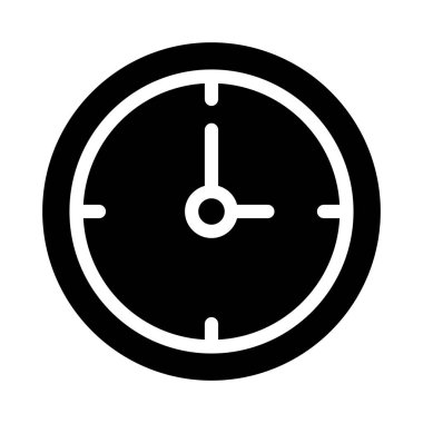 saat vektör düz simgesi