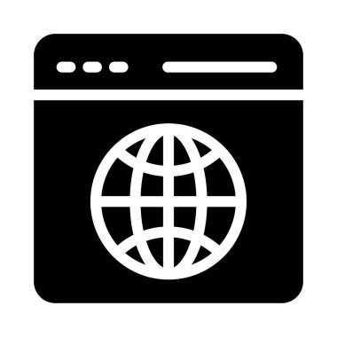 Web vektör simgesi düz simgesi