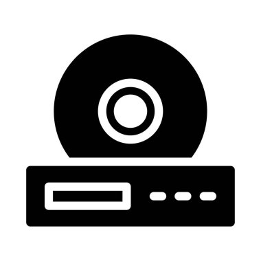 DVD vektör düz simgesi