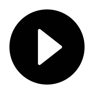 vektör glyph düz simgesini çal