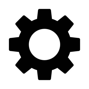 dişli vektör simgesi düz simge