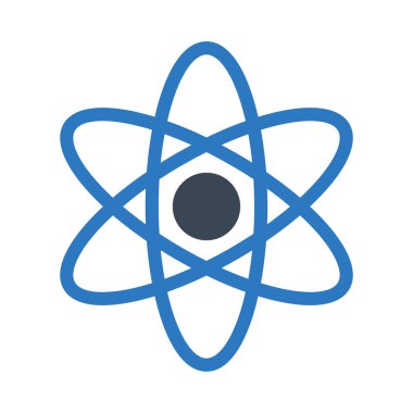 atom vektörü renk simgesi