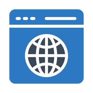 Web vektörü renk simgesi