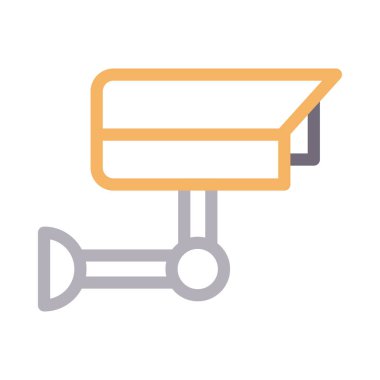 kamera vektörü renk çizgisi simgesi