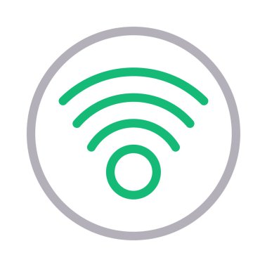 kablosuz vektör renk çizgisi simgesi