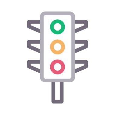 ışık vektörü renk çizgisi simgesi