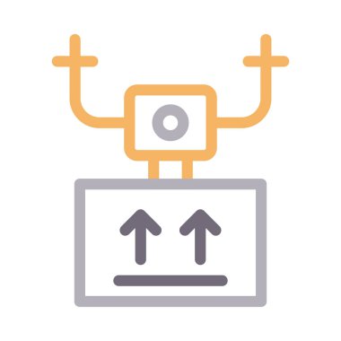 Drone vektör renk çizgisi simgesi