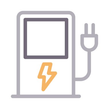 elektrik vektörü renk çizgisi simgesi