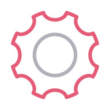 dişli vektör renk çizgisi simgesi