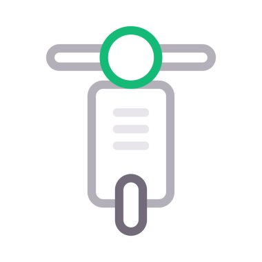 motosiklet vektörü renk çizgisi simgesi