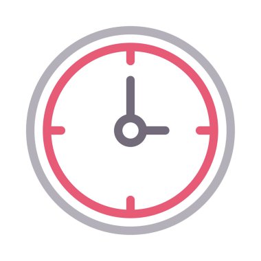 saat vektör renk çizgisi simgesi