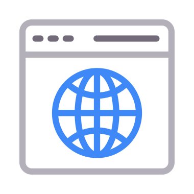 Web vektör renk çizgisi simgesi