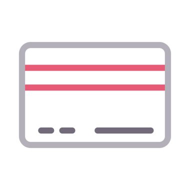 kredi vektörü renk çizgisi simgesi