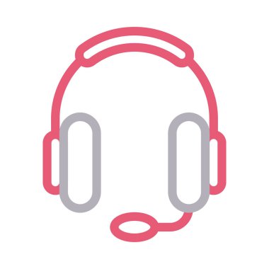 mic vektör renk çizgisi simgesi