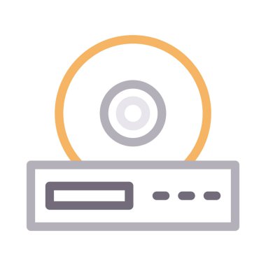 DVD vektör renk çizgisi simgesi