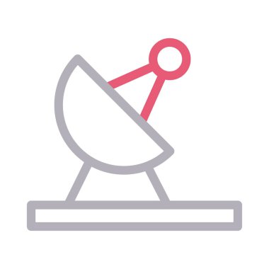 çanak vektör renk çizgisi simgesi 