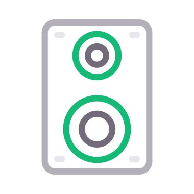 woofer vektör renk çizgisi simgesi