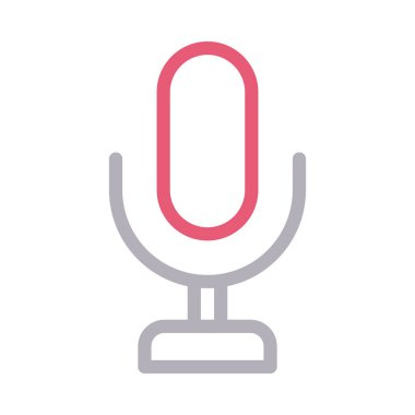 Mike vektör renk çizgisi simgesi