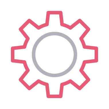 dişli vektör renk çizgisi simgesi