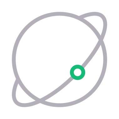 Satürn vektör renk çizgisi simgesi