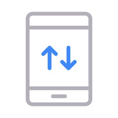 mobil vektör renk çizgisi simgesi