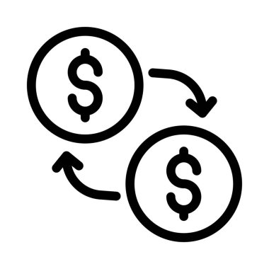 para vektörü ince çizgi simgesi