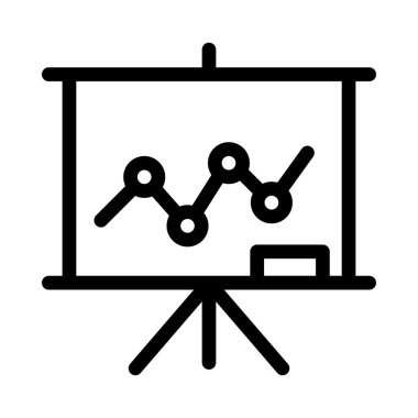 sunum vektörü ince çizgi simgesi