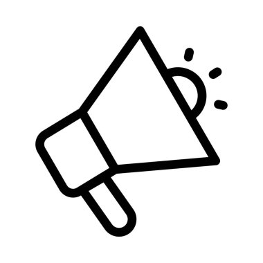 hoparlör vektörü ince çizgi simgesi