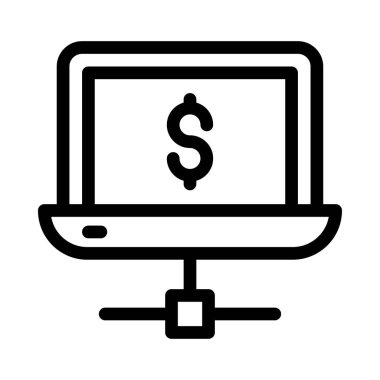 vektör ince çizgi simgesini öde