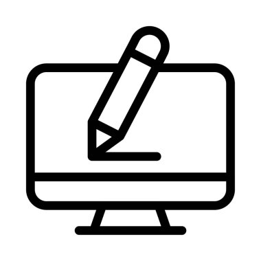 vektör ince çizgi simgesi yaz